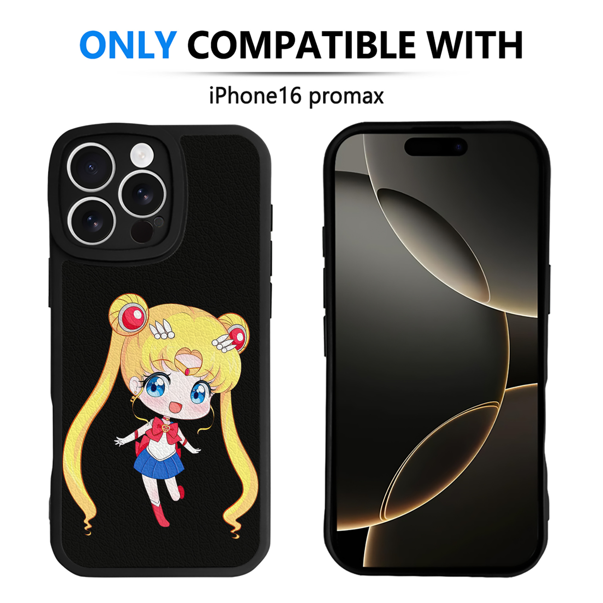 （画像用） 美少女戦士セーラームーン 月野 うさぎ つきの うさぎ Sailor Moon Tsukino Usagi 【iPhone 16シリーズ対応】シリコンスマホケース（レザー調） 材質：シリコン